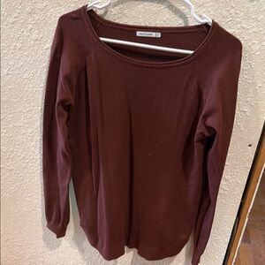 Burgundy Long Sleeve Top